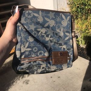 PLAY BOY DENIEM MESSENGER BAG 🐰✨